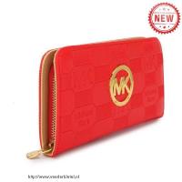 michael kors logo signature groot rood portefeuilles Nieuwe Monturen 3gh6x708